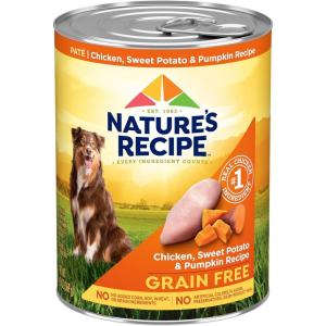 imageNatures Recipe Grain Free Wet Dog Food Salmon Sweet Potato and Pumpkin Recipe 13 oz Can Pack of 12Chicken  Sweet Potato  and Pumpkin