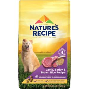 imageNatures Recipe Lamb Barley ampamp Brown Rice Recipe Dry Dog Food 12 lb BagLamb  Rice
