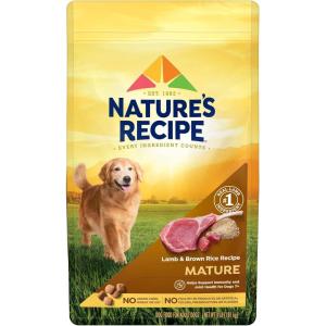 imageNatures Recipe Mature Lamb ampamp Brown Rice Recipe Dry Dog Food 24 lb BagLamb  Rice