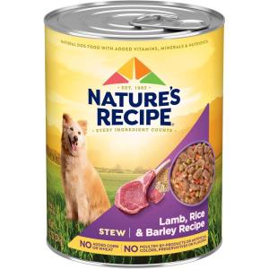 imageNatures Recipe Wet Dog Food Chicken Rice ampamp Barley Recipe Ground Formula 132 Ounce Can Pack of 12Lamb  Rice  Barley Stew Formula