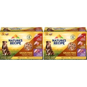 imageNatures Recipe Chicken Salmon and Turkey Recipes Variety Pack Wet Dog Food 12275 oz Cups 2 Count Pack of 2ChickenBeefTurkeyLamb Variety