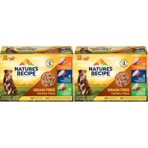 imageNatures Recipe Chicken Salmon and Turkey Recipes Variety Pack Wet Dog Food 12275 oz Cups 2 Count Pack of 2ChickenDuckVenison Variety